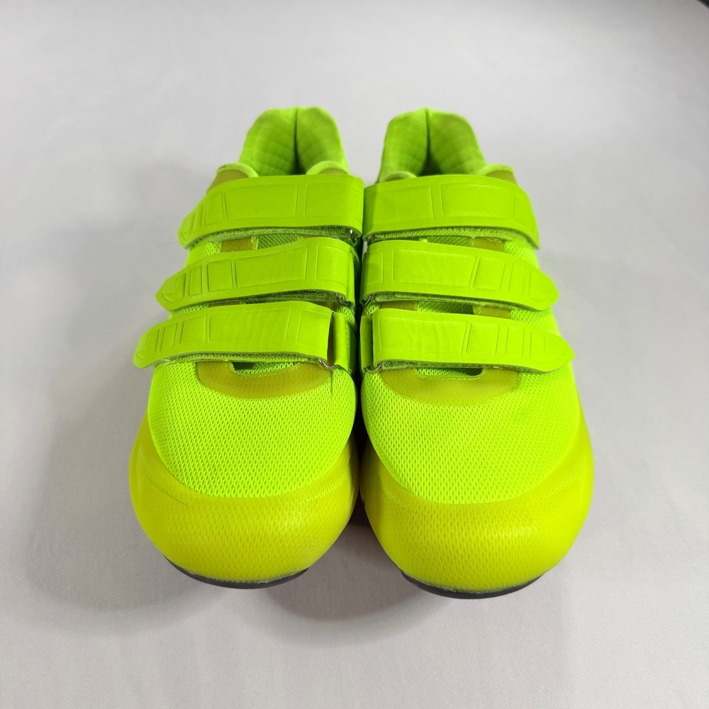Cycling Hi Vis Shoes Unisex 41 Neon Yellow Triple Strap Road Bike Cleats